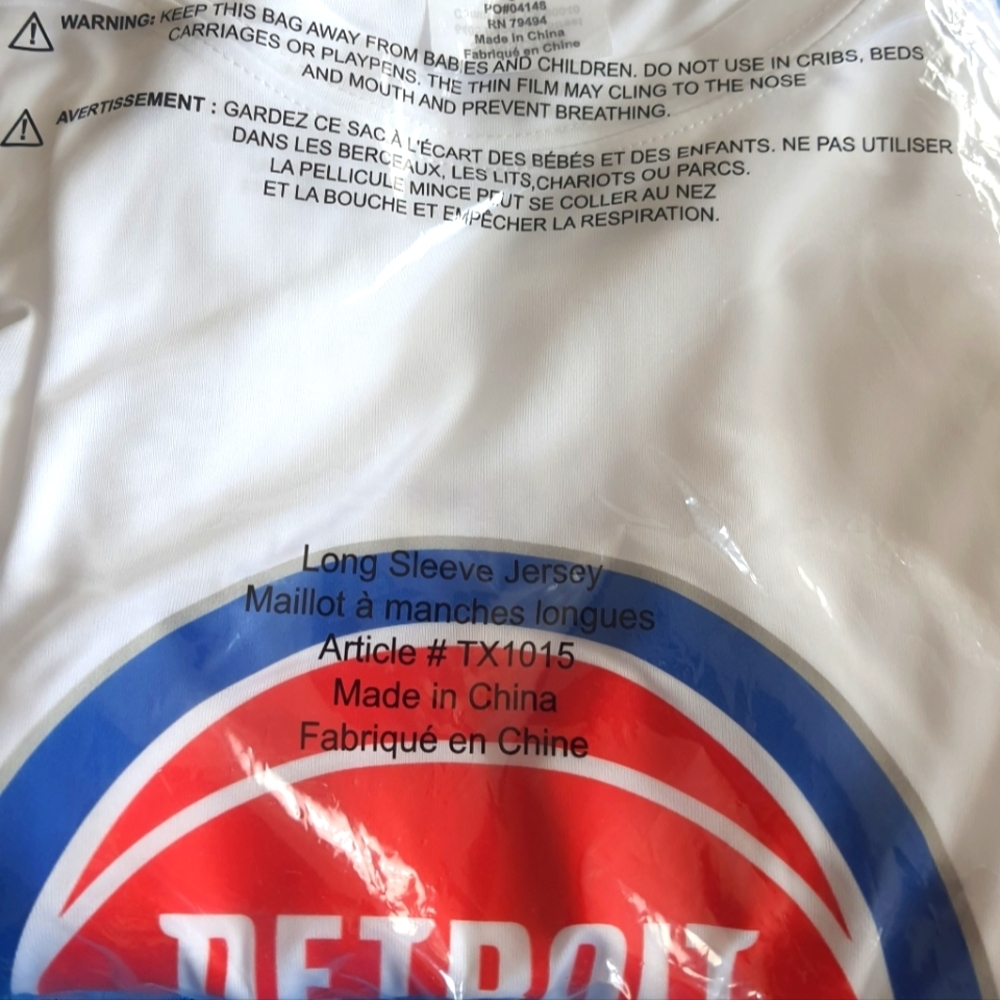 Detroit Pistons Team Long Sleeve Jersey Top